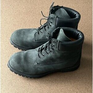 Men's Timberland Premium 6-Inch Waterproof Boot 10073 Green Leather Size 10.5M